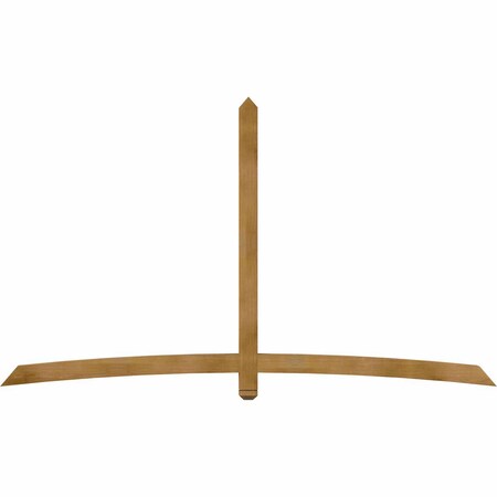 Ekena Millwork Bellingham Rough Sawn Timber Gable Bracket, Western Red Cedar, 108"W x 63"H x 4"D x 4"F, 14/12 Pitch GBW108X63X0404BEL00RWR